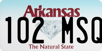 AR license plate 102MSQ