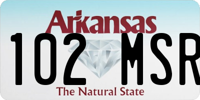 AR license plate 102MSR