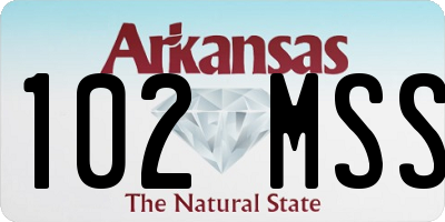 AR license plate 102MSS