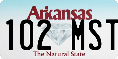 AR license plate 102MST