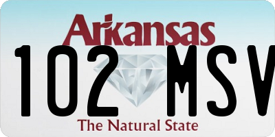 AR license plate 102MSV