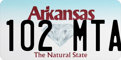 AR license plate 102MTA