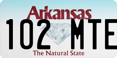 AR license plate 102MTE