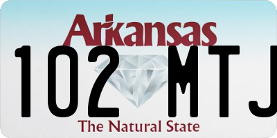 AR license plate 102MTJ