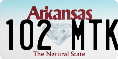 AR license plate 102MTK