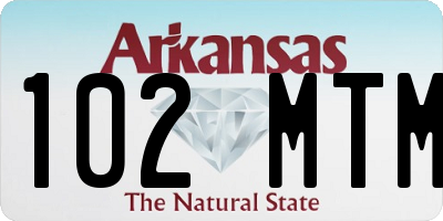 AR license plate 102MTM