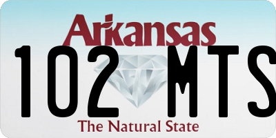 AR license plate 102MTS