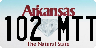 AR license plate 102MTT
