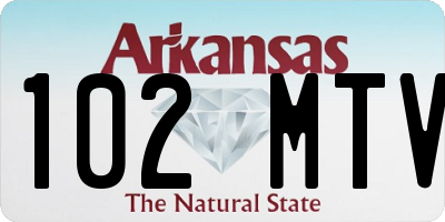 AR license plate 102MTV