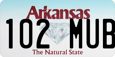 AR license plate 102MUB