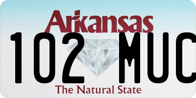 AR license plate 102MUC