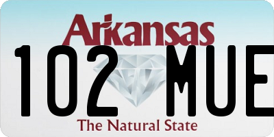 AR license plate 102MUE