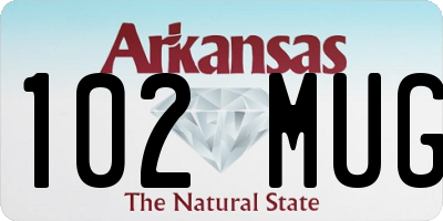 AR license plate 102MUG