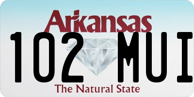 AR license plate 102MUI