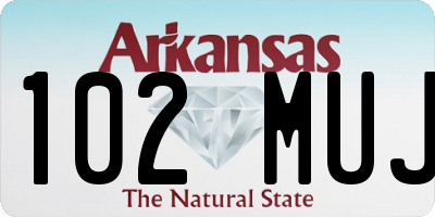 AR license plate 102MUJ