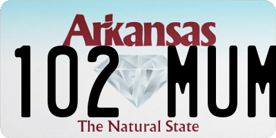 AR license plate 102MUM