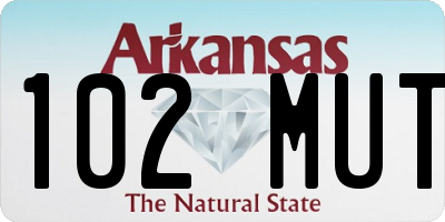 AR license plate 102MUT