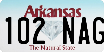 AR license plate 102NAG