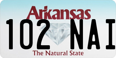 AR license plate 102NAI