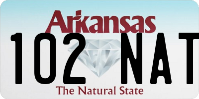 AR license plate 102NAT