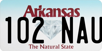 AR license plate 102NAU