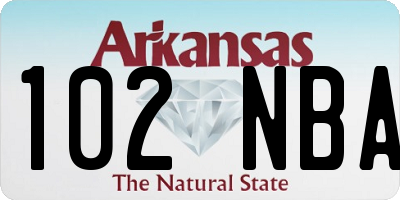 AR license plate 102NBA