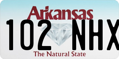 AR license plate 102NHX