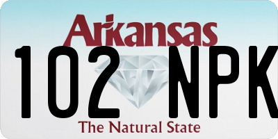 AR license plate 102NPK