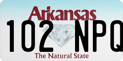 AR license plate 102NPQ