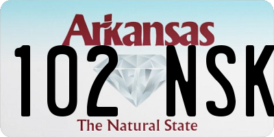 AR license plate 102NSK