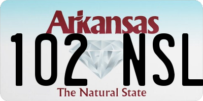 AR license plate 102NSL