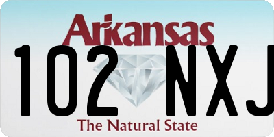 AR license plate 102NXJ