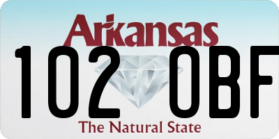 AR license plate 102OBF