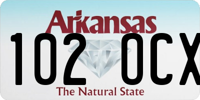 AR license plate 102OCX