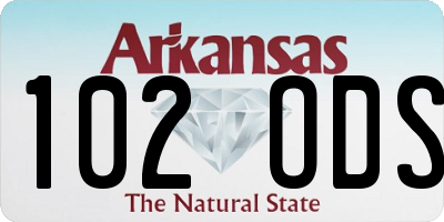 AR license plate 102ODS