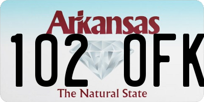 AR license plate 102OFK