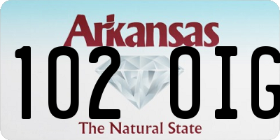 AR license plate 102OIG