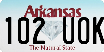 AR license plate 102UOK