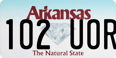 AR license plate 102UOR