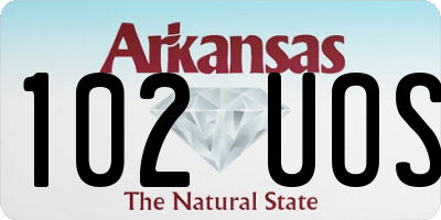 AR license plate 102UOS