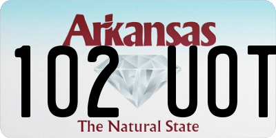 AR license plate 102UOT