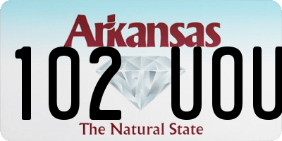 AR license plate 102UOU