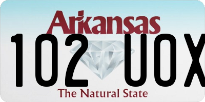 AR license plate 102UOX