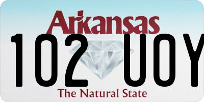 AR license plate 102UOY