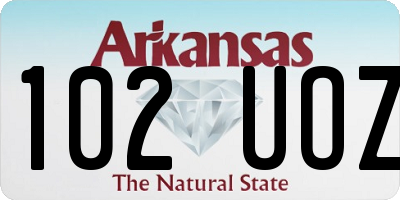 AR license plate 102UOZ