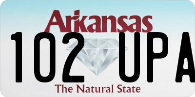 AR license plate 102UPA