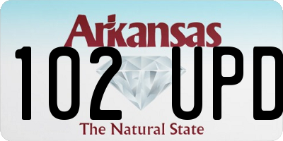 AR license plate 102UPD