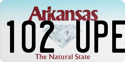 AR license plate 102UPE
