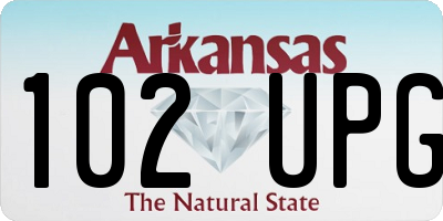 AR license plate 102UPG