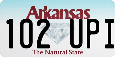 AR license plate 102UPI